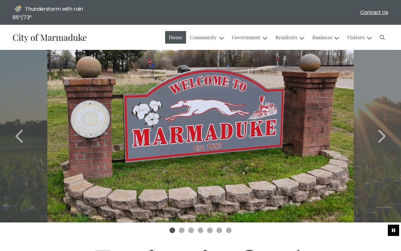 City of Marmaduke website for local criminal history records routing